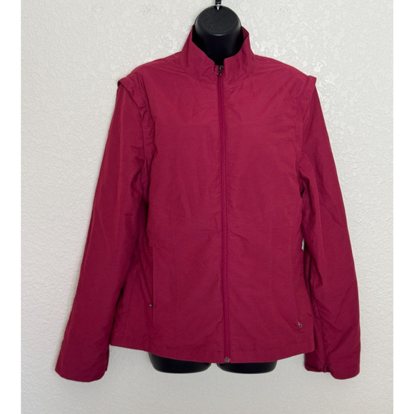 Scottevest Womens Sterling Jacket Outdoors Travel Tec Utility Red Size Large - Picture 1 of 16